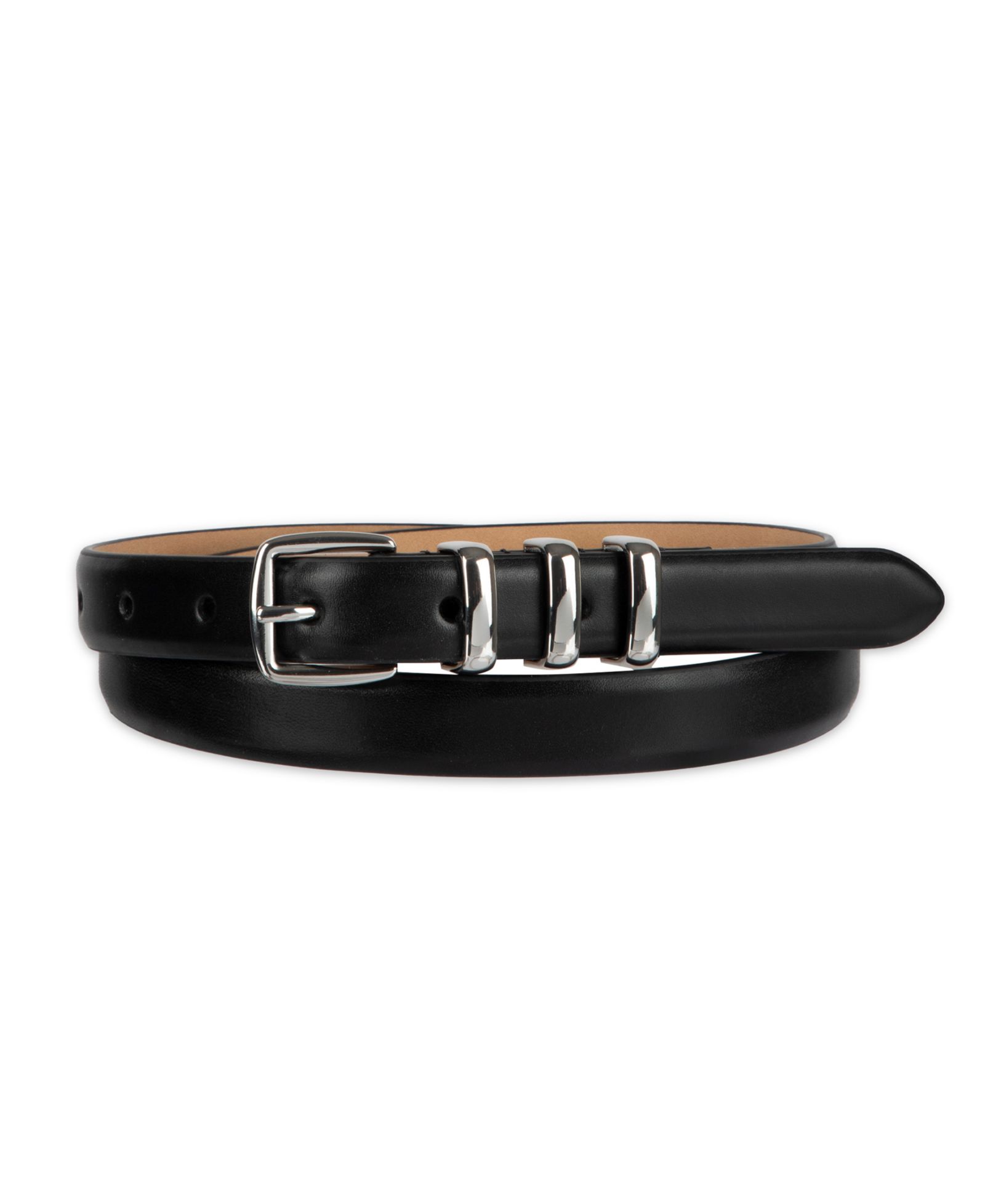 Cole Haan Women's Skinny Triple Metal Keeper Dress Belt