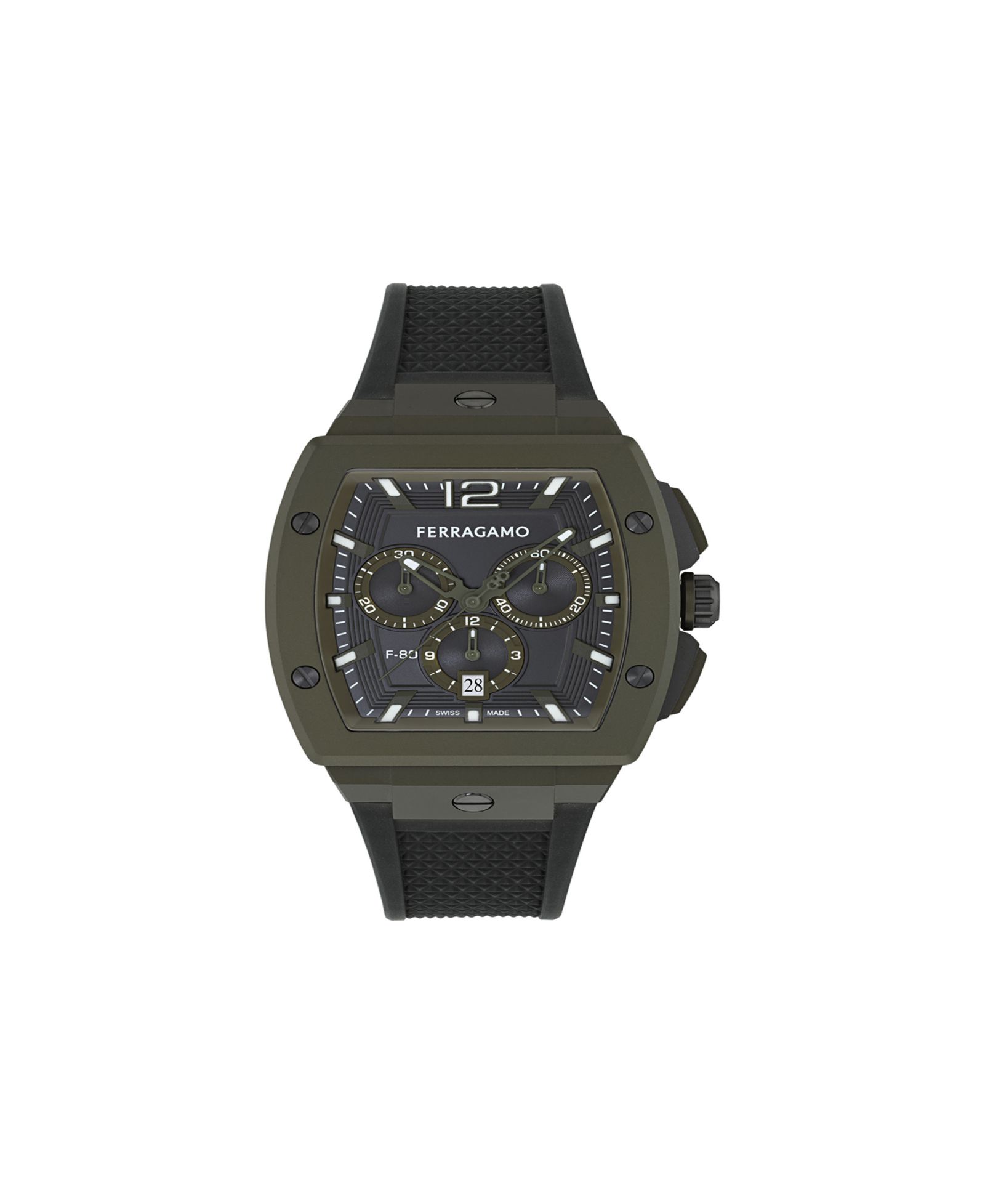 Ferragamo Men's Green Stainless Steel Bracelet Watch, 42mm