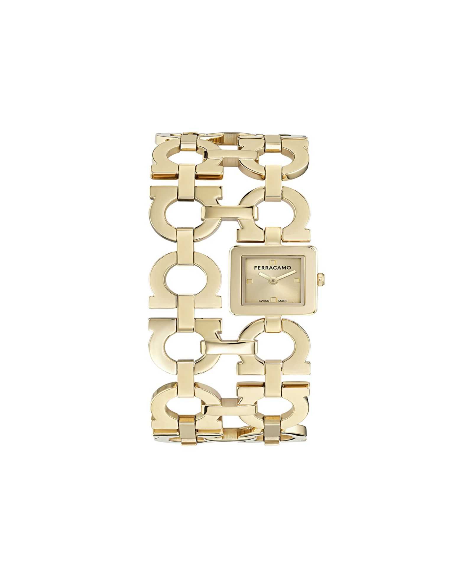 Женские часы Ferragamo Gold Stainless Steel Bracelet, 19x19mm