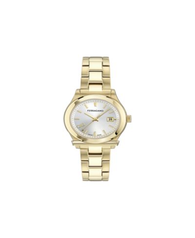 Женские наручные часы Ferragamo, золотая нержавеющая сталь, 33mm