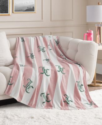 Juicy Couture Cabana Plush Striped Throw, Twin/Twin XL