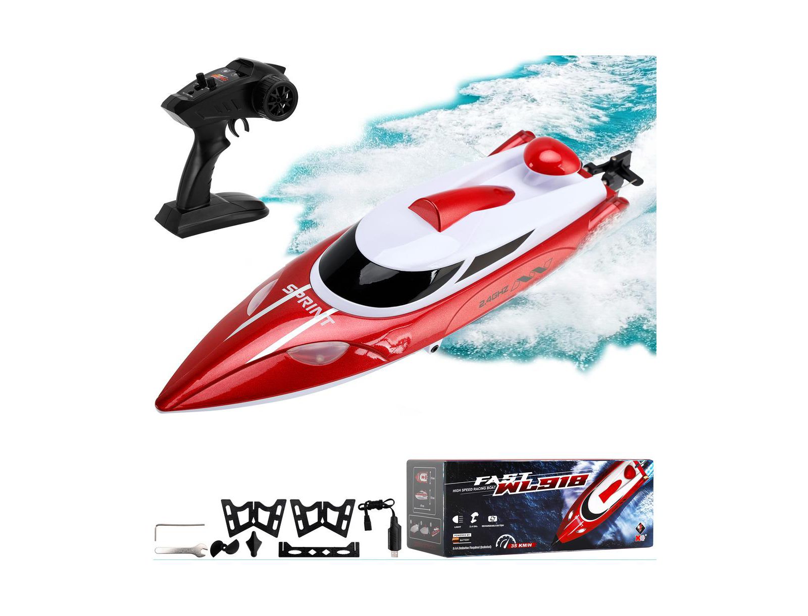 Bruce & Shark High-Speed Self-Righting Jet Speedboat