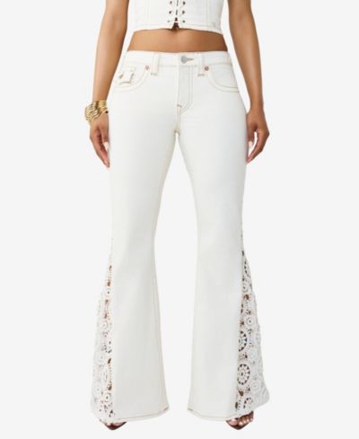 Женские джинсы True Religion Crochet Mid-Rise Flare-Flap