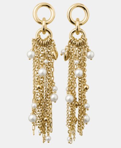 kate spade new york серьги-люстры с золотистой цепью и кисточками