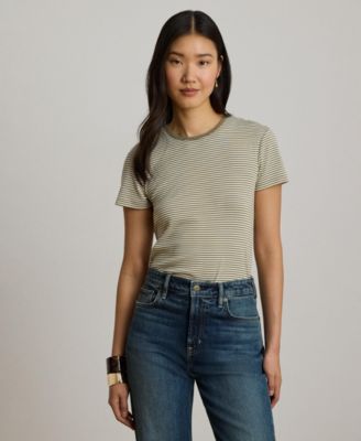 Lauren Ralph Lauren Women's Striped Short-Sleeve T-Shirt
