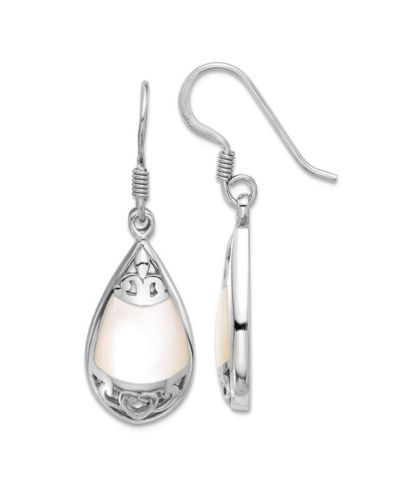 Curata Jewelry серьги с жемчугом и серебром 925 Sterling Silver, филигрань, 33x11mm