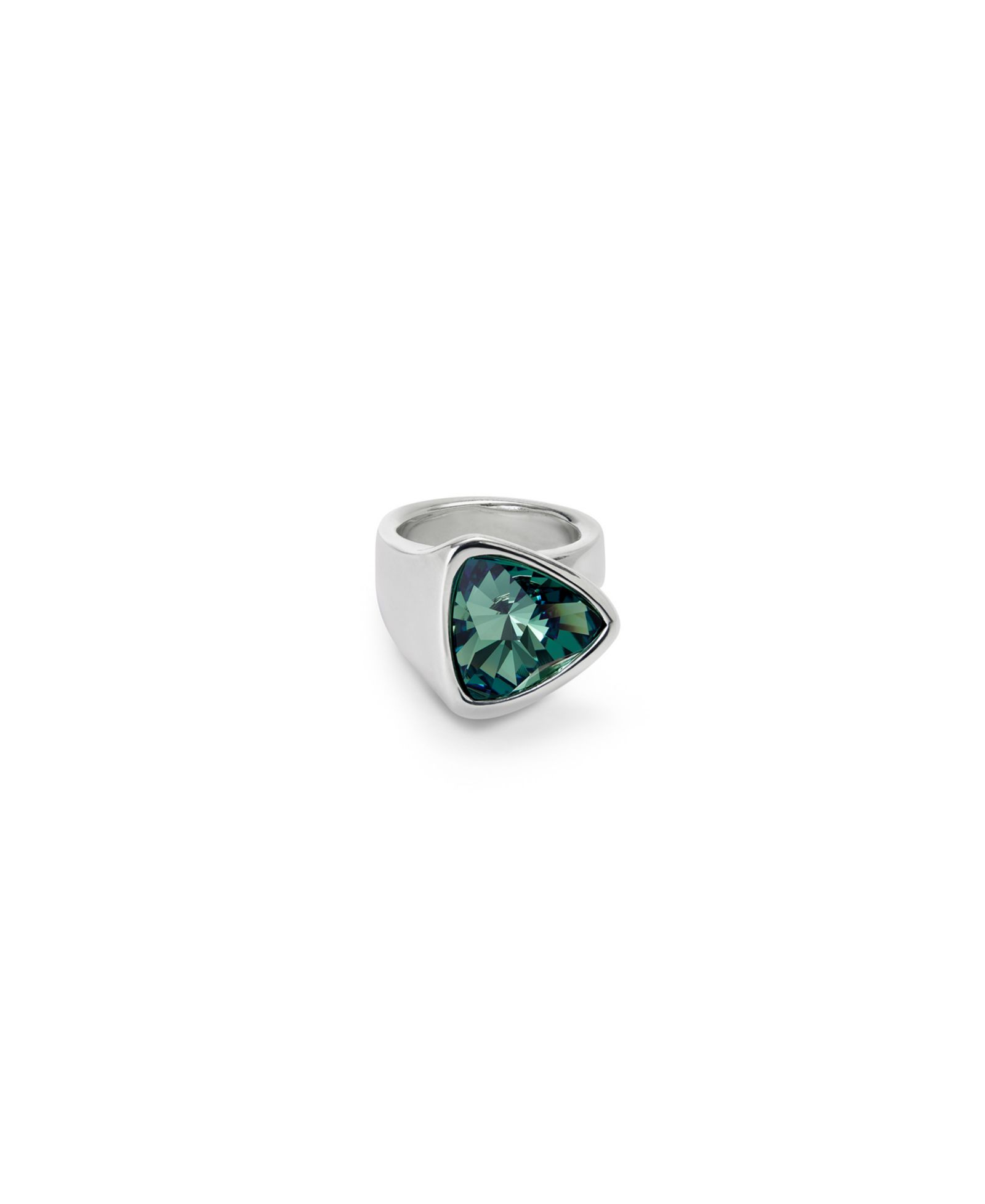 UNOde50 Metal Alloy Green Crystal Ring