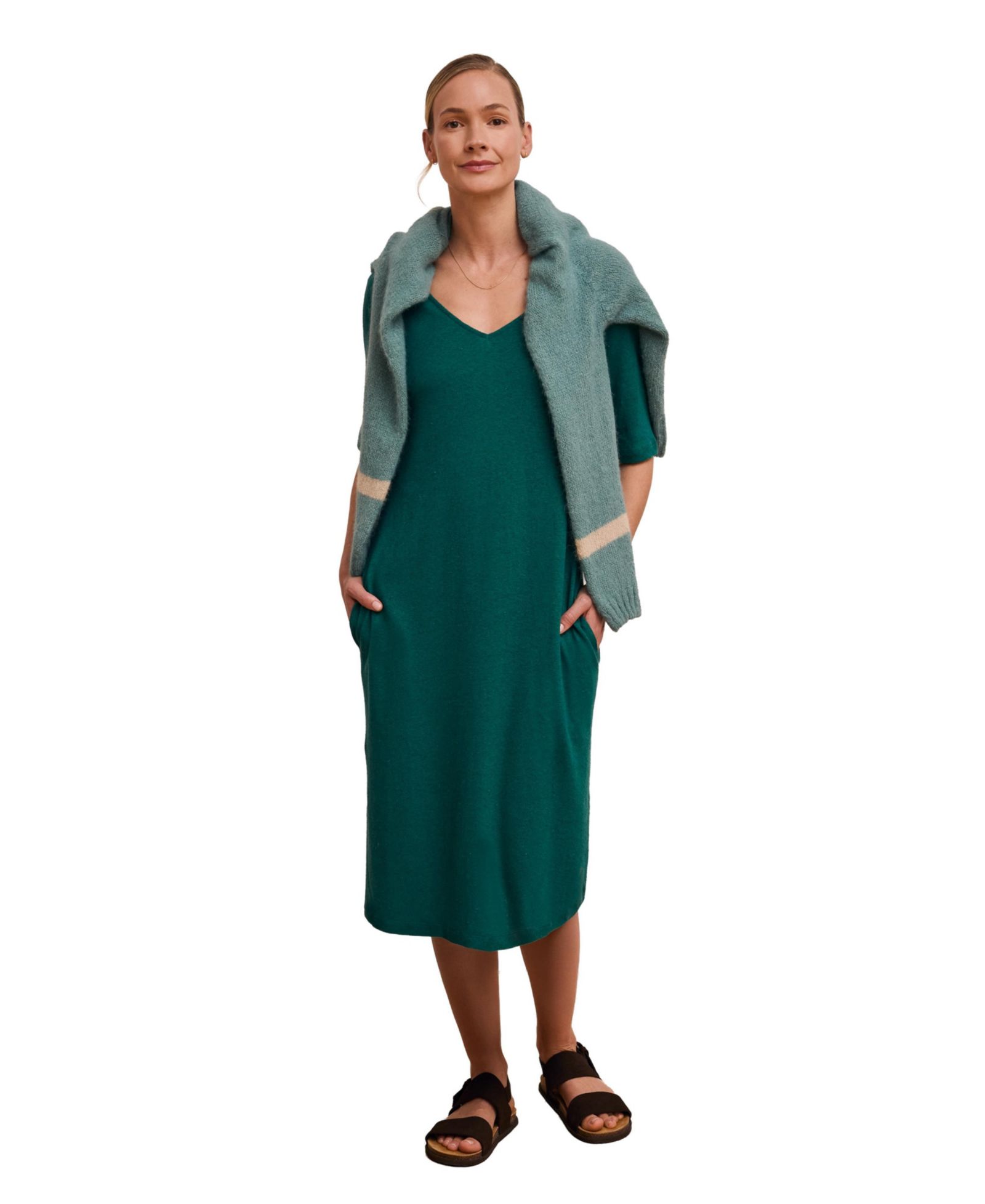 Женское платье миди Celtic & Co. Linen Blend V-Neck