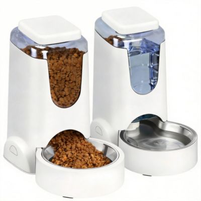 ARONKL Automatic Pet Feeder & Water Dispenser for Small Medium Dogs Cats