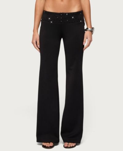 Edikted Women's Katalia Sequin Flared Pants