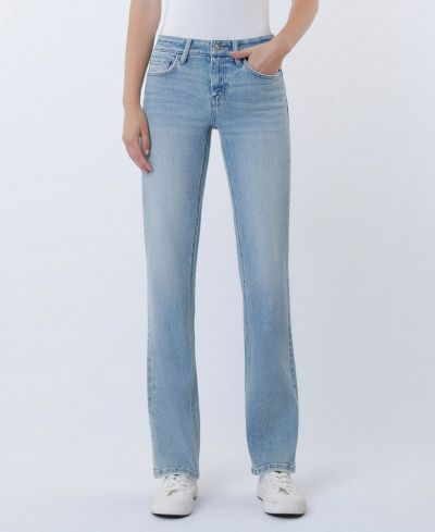 Flying Monkey Women's Low Rise Straight Jeans With Tint