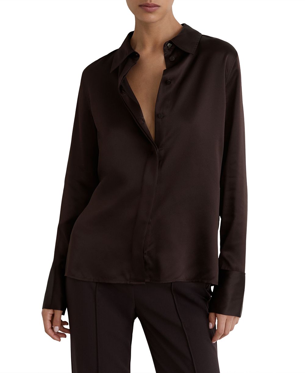 REISS Women's Ameira Satin Blouse