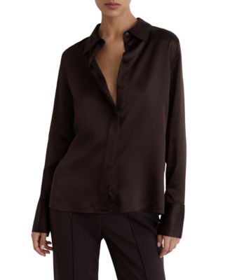 REISS Women's Ameira Satin Blouse