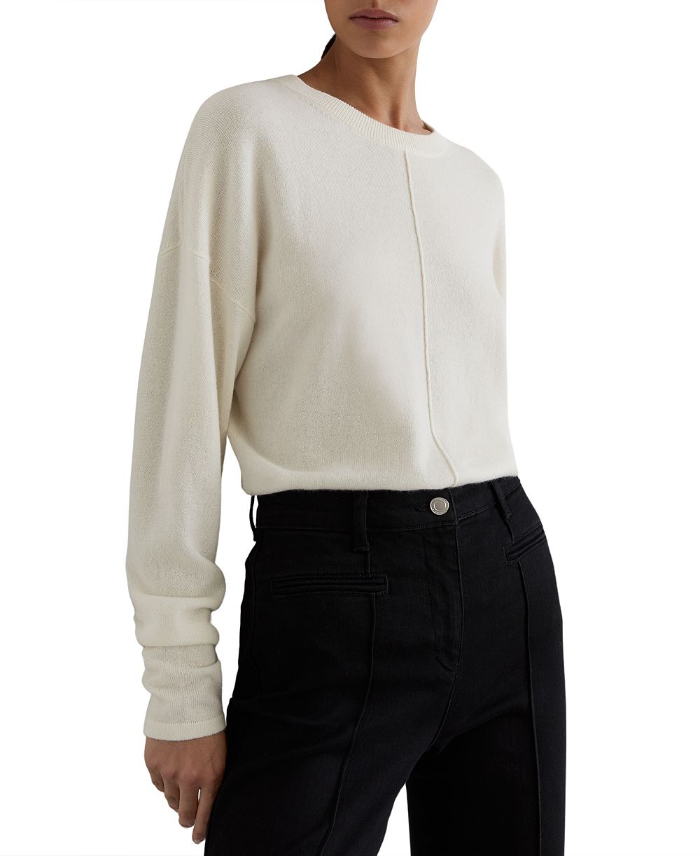 REISS женский свитер Colette из шерстяной смеси с обратным швом и кашемиром