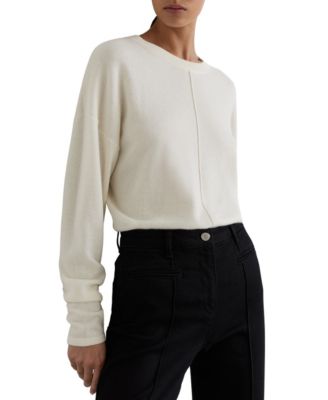 REISS женский свитер Colette из шерстяной смеси с обратным швом и кашемиром