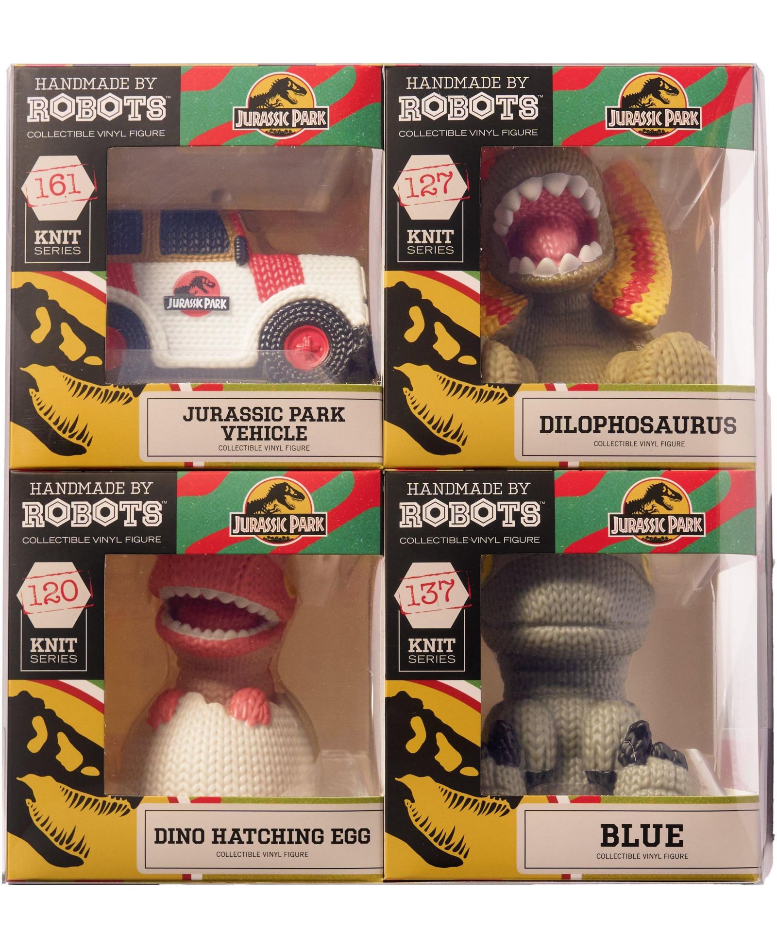 Виниловые фигурки Handmade by Robots Jurassic Park, набор из 4 шт
