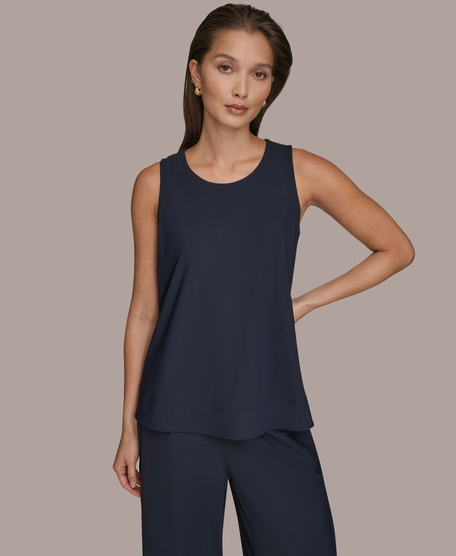 Donna Karan Weekend Women's 4-way Stretch Knit Sleeveless Top