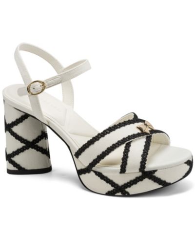 KARL LAGERFELD PARIS Women's Hickory Platform Dress Sandals