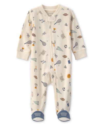 Carter's Baby Boy's Sports 2-Way Zip Sleep & Play
