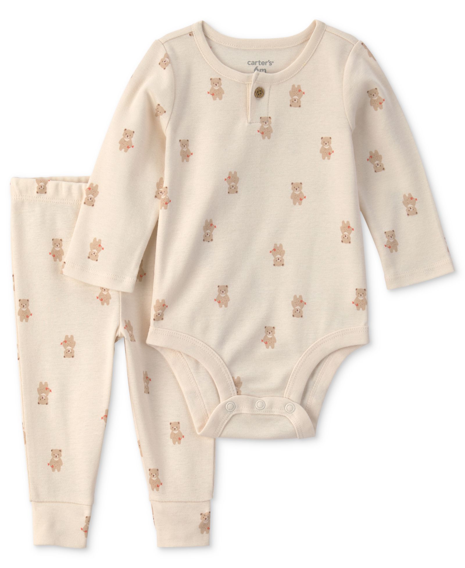 Carter's Комплект из 2 предметов: боди и брюки с медведями для новорожденных мальчиков