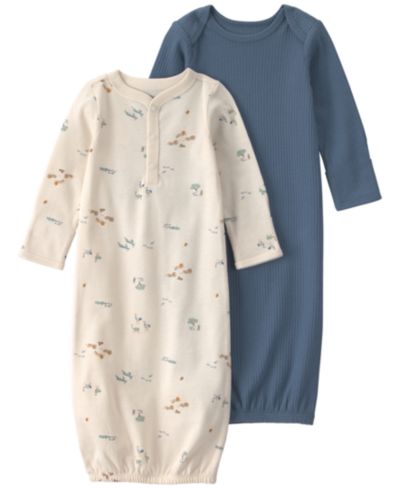 Carter's Baby Boys' Safari Long-Sleeve Sleeper Gowns, 2-Pack