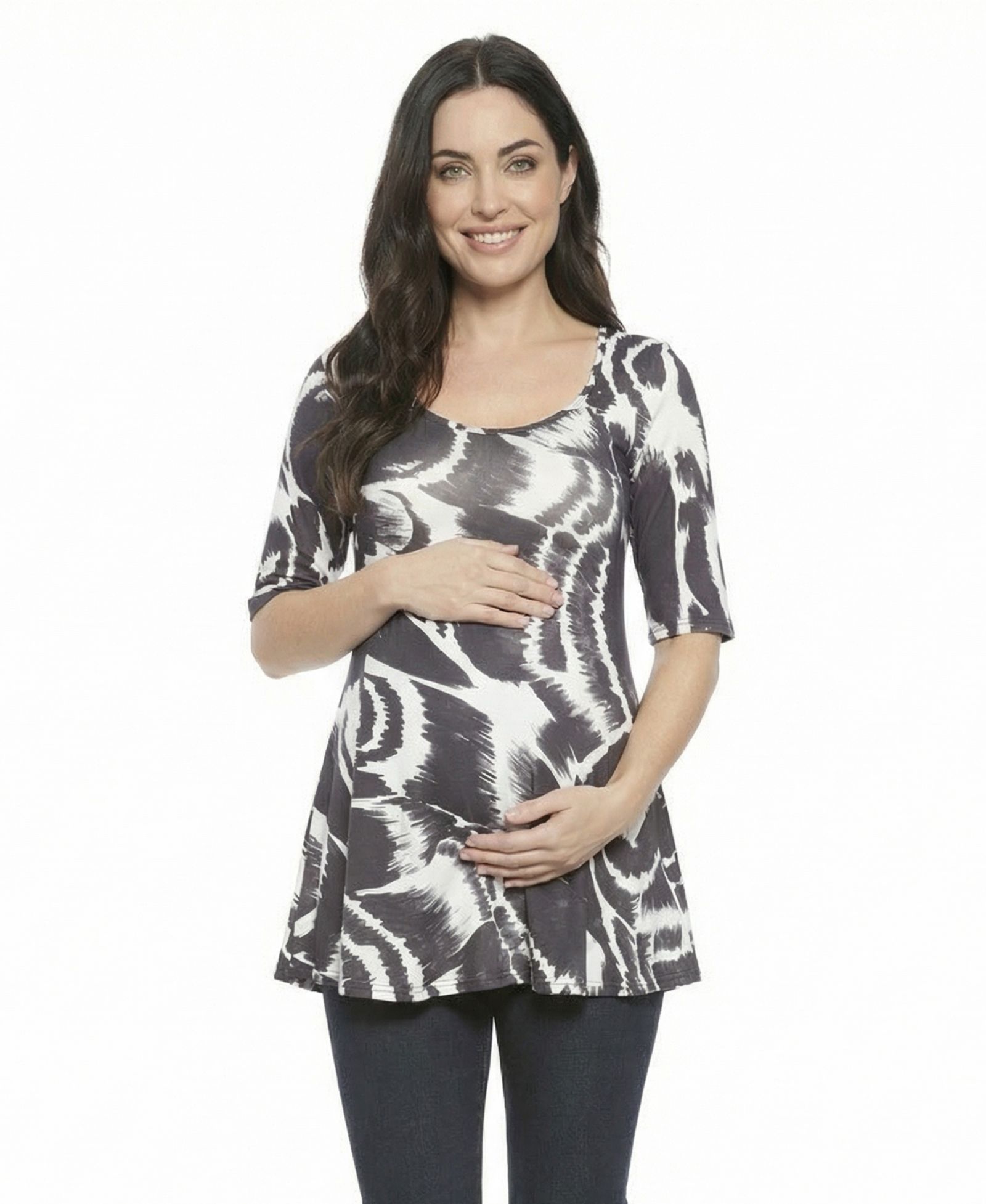 Женский топ 24seven Comfort Apparel Plus Size Maternity Scoop Neck