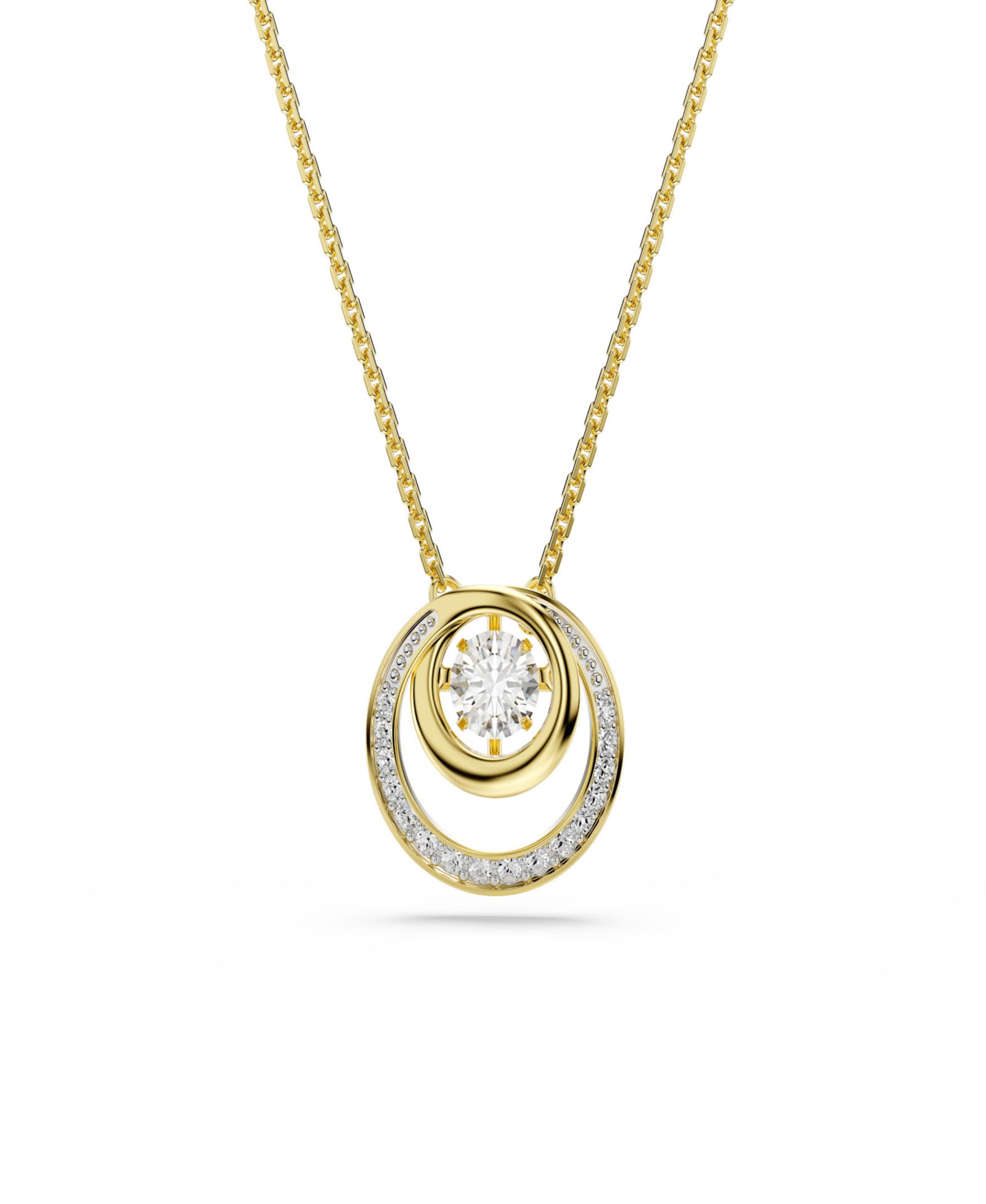 Swarovski Gold-Tone Plated Hyperbola Pendant Necklace