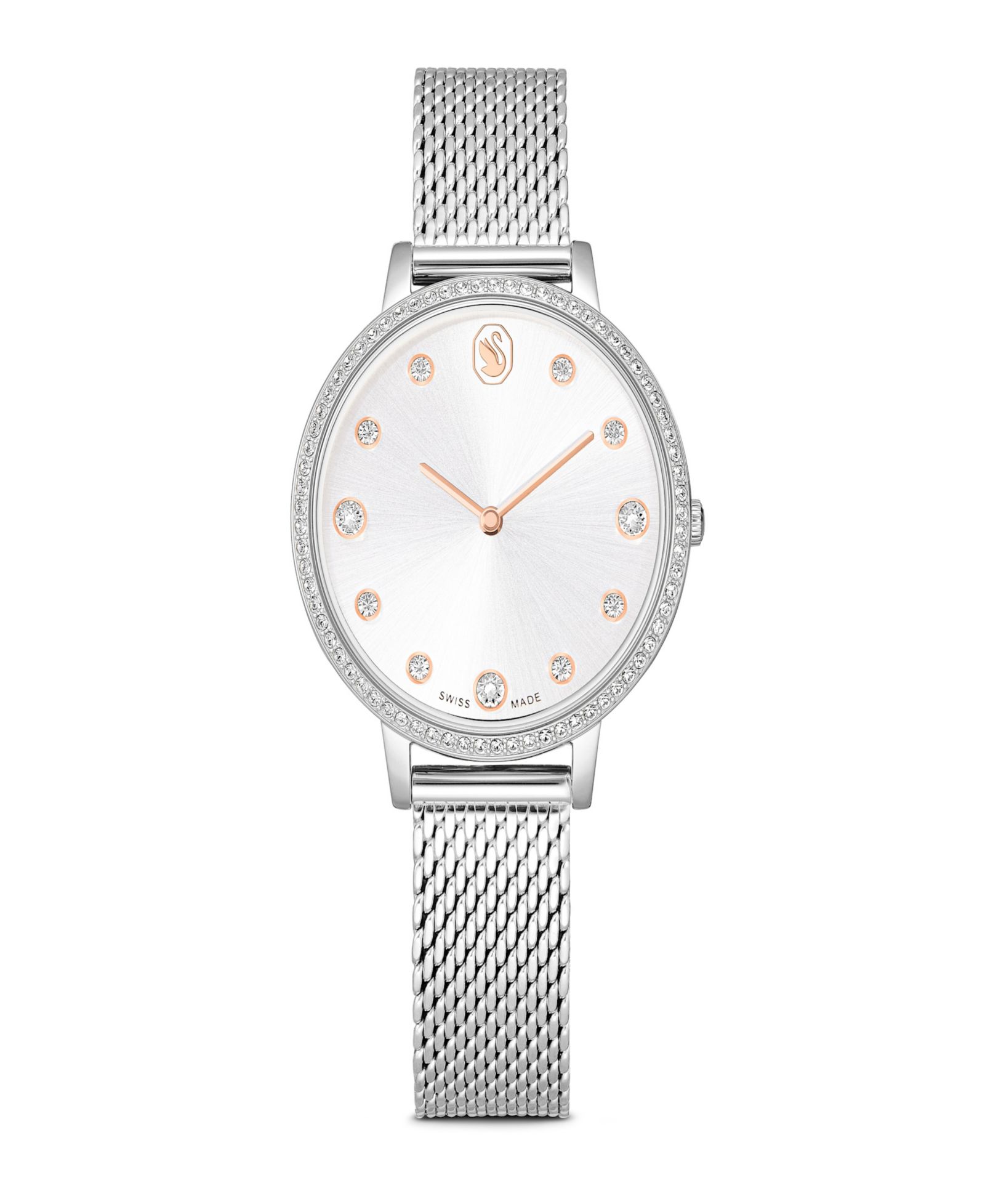 Металлические наручные часы Swarovski Clarica Swiss 35 x 35mm