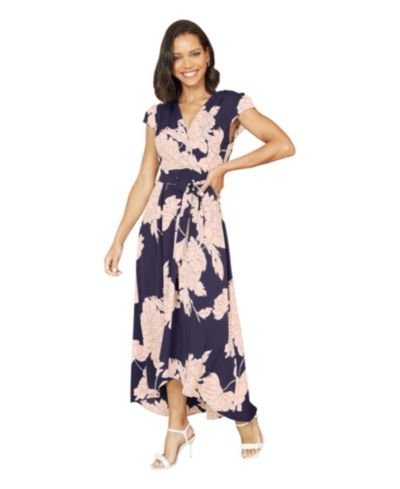Женское миди-платье Yumi Blossom Print с запахом и асимметричным подолом