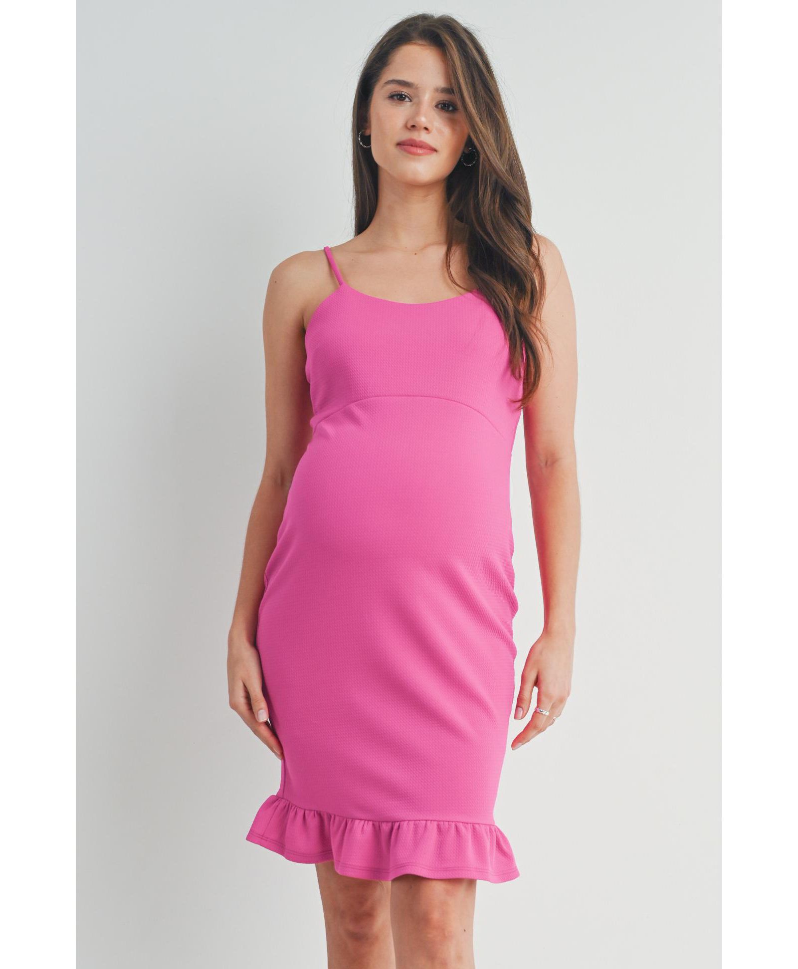 Женское платье Hello Miz Bodycon с бретелями и ворсистым подолом