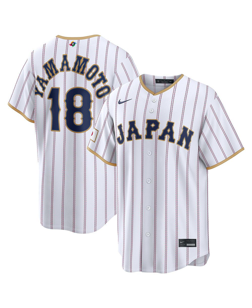Мужская джерси Nike Yoshinobu Yamamoto White Japan Baseball 2026 World Baseball Classic Stadium Jersey