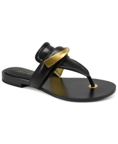 Donna Karan New York Women's Velvet Thong Flat Sandals