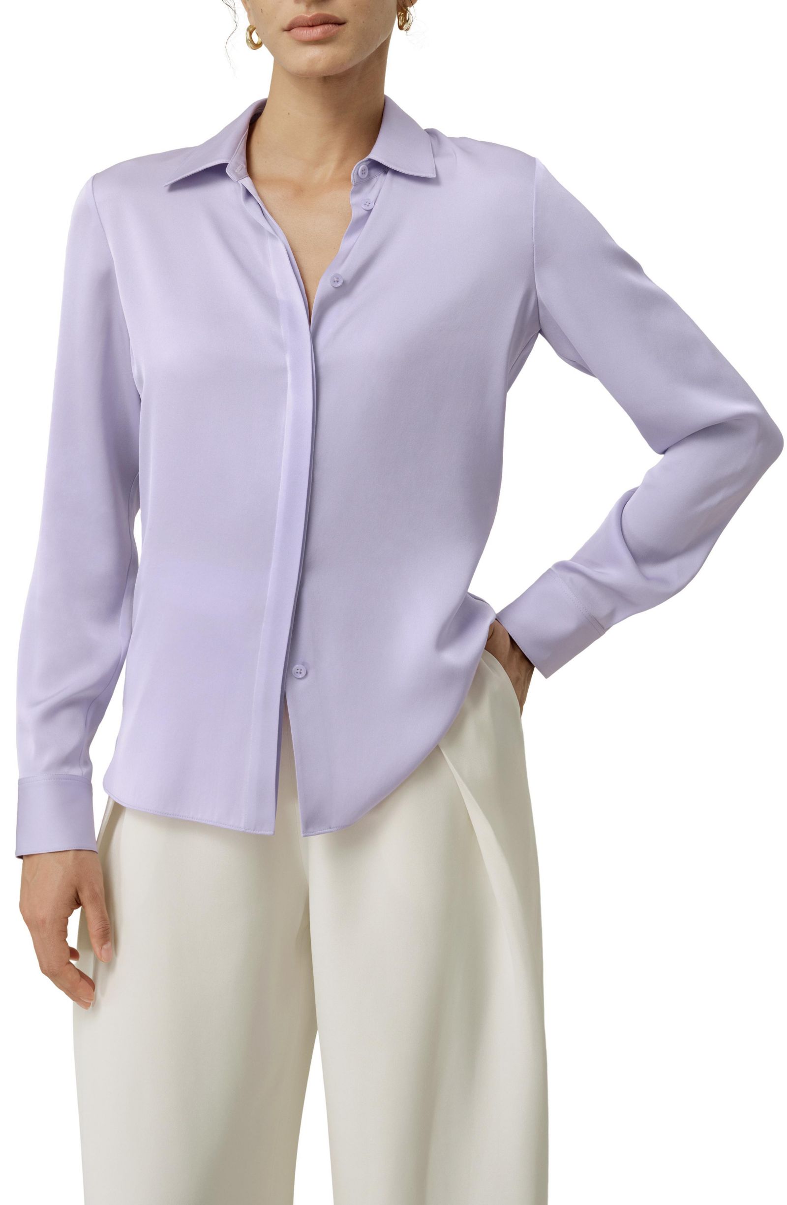 LILYSILK Women's Stretch Double Georgette Shirt