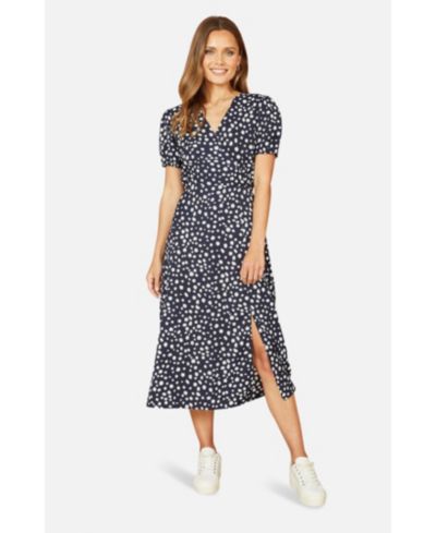 Yumi Women's Spot Midi Tea Dress