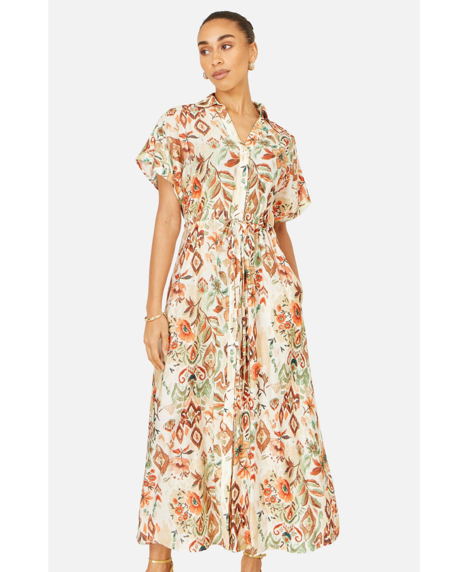 Женское платье-рубашка Yumi boho print