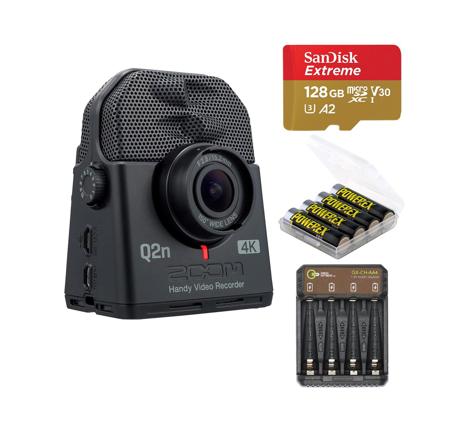 Портативный видеорегистратор Zoom Q2n-4K, комплект с набором аксессуаров
