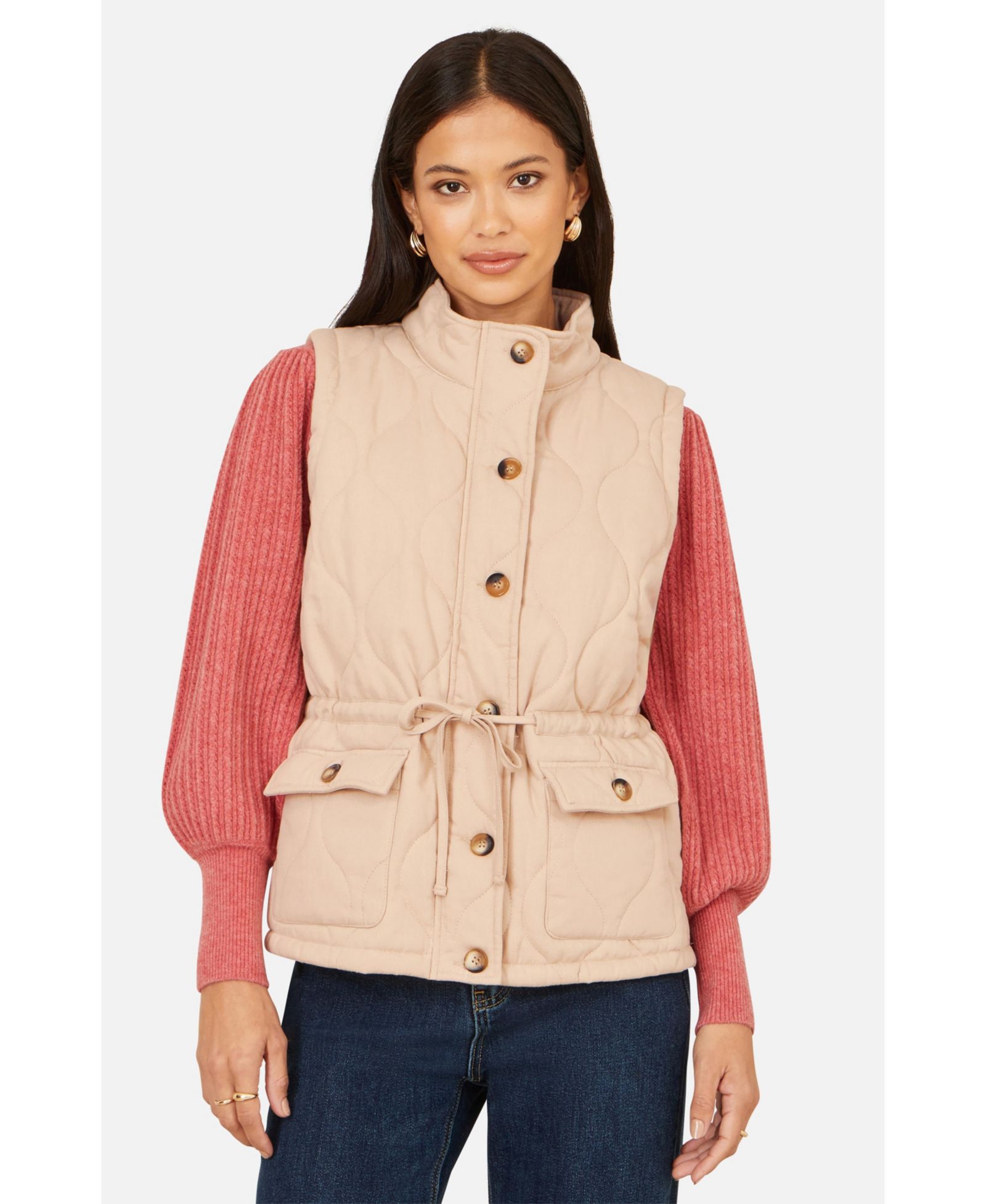 Yumi Women's Quilted Utility Gilet