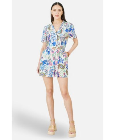 Yumi Women's Paisley Retro Print Playsuit