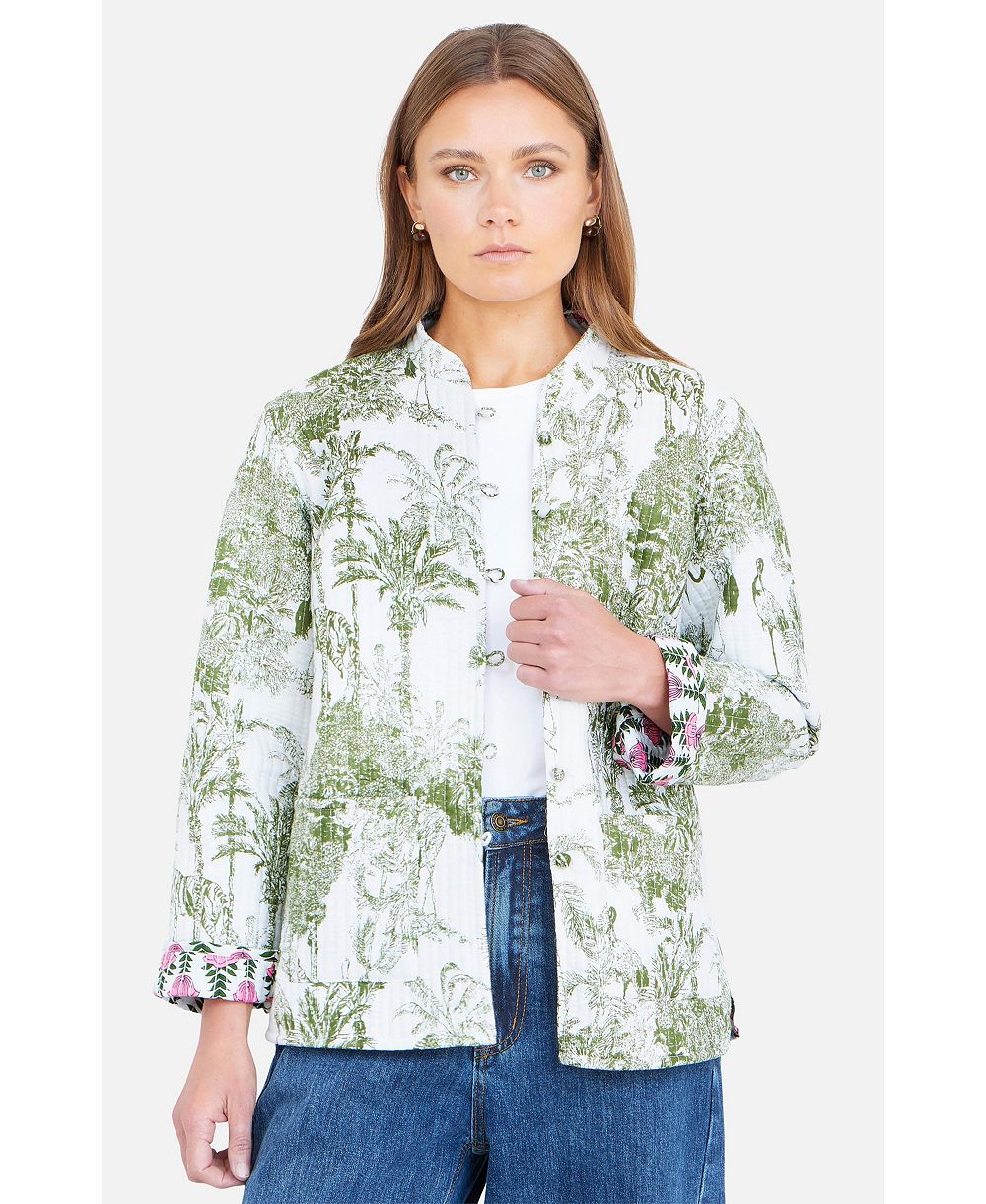 Yumi Женская стеганая куртка из хлопка Reversible