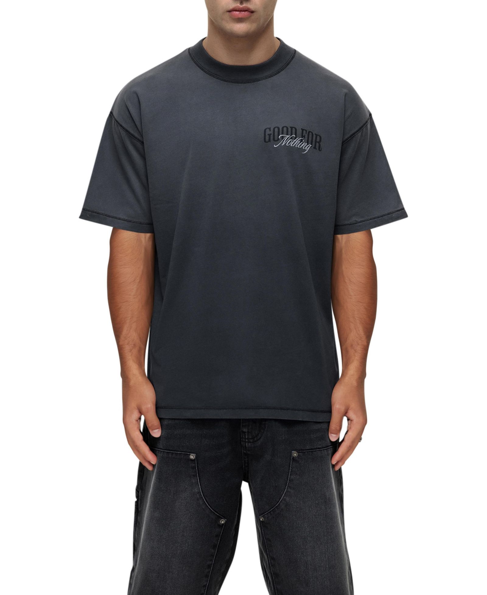 Good For Nothing Men's Revival Printed Washed T-Shirt