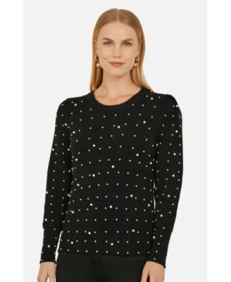 Yumi Women's All Over Bead Knitted Jumper
