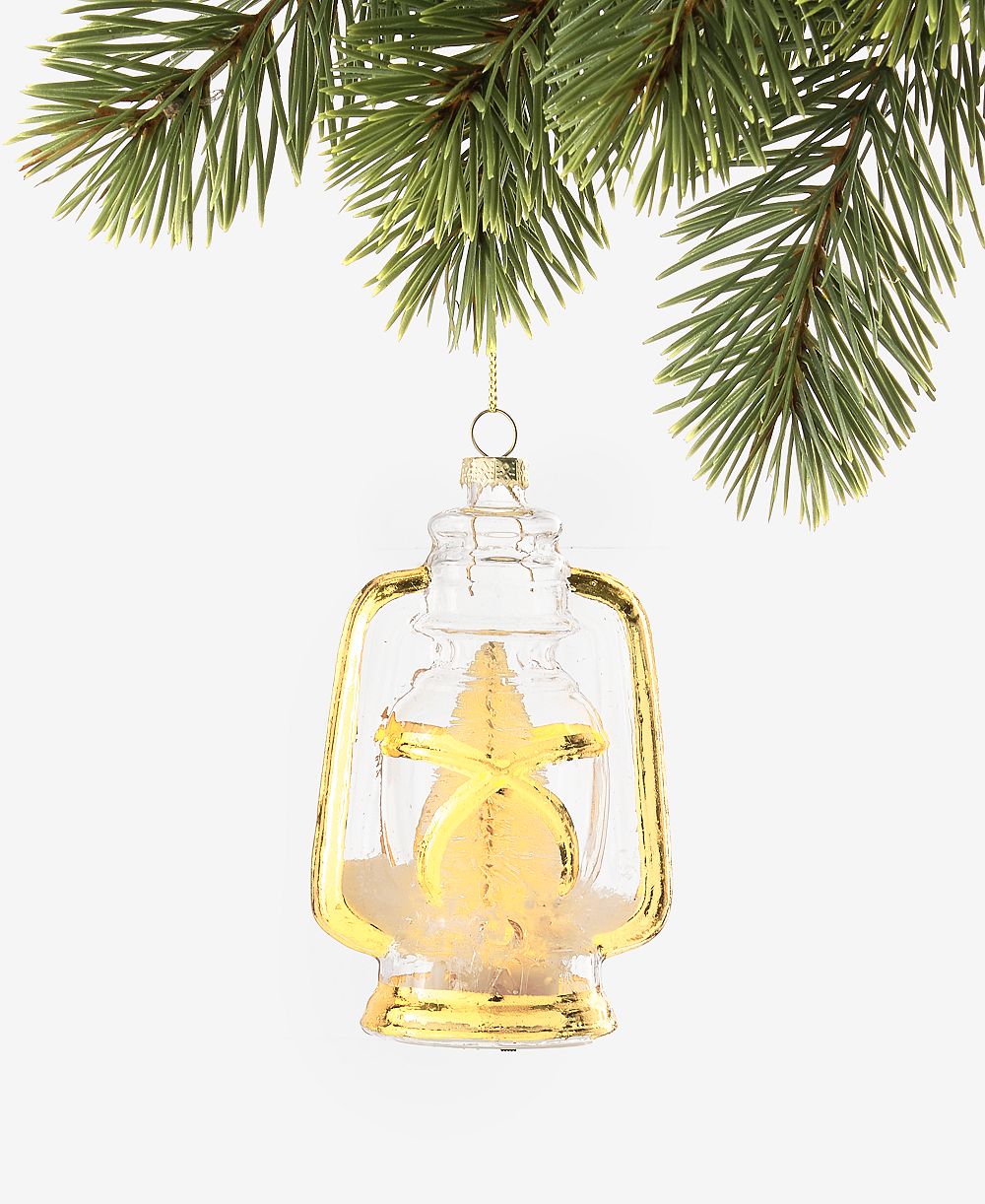Holiday Lane Cozy Cabin LED Lantern Ornament, Macy's Exclusive