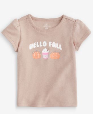 First Impressions Детская футболка Hello Fall с коротким рукавом, 3M-24M