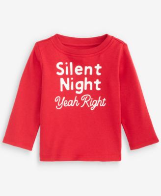 Детская футболка First Impressions Baby Boys' 3M-24M Mix & Match Long-Sleeve Silent Night