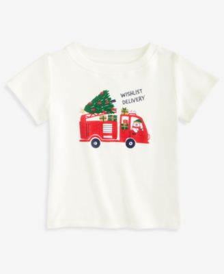 Мужская футболка First Impressions для младенцев 3M-24M с коротким рукавом, принт Wishlist Delivery
