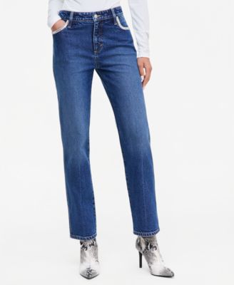 I.N.C. International Concepts Женские джинсы Slim-Straight Leg с декорированными карманами, эксклюзив Macy's