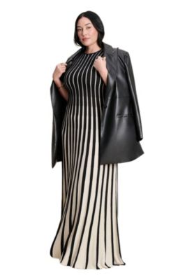 ELOQUII Women's Two Tone Sweater Dress