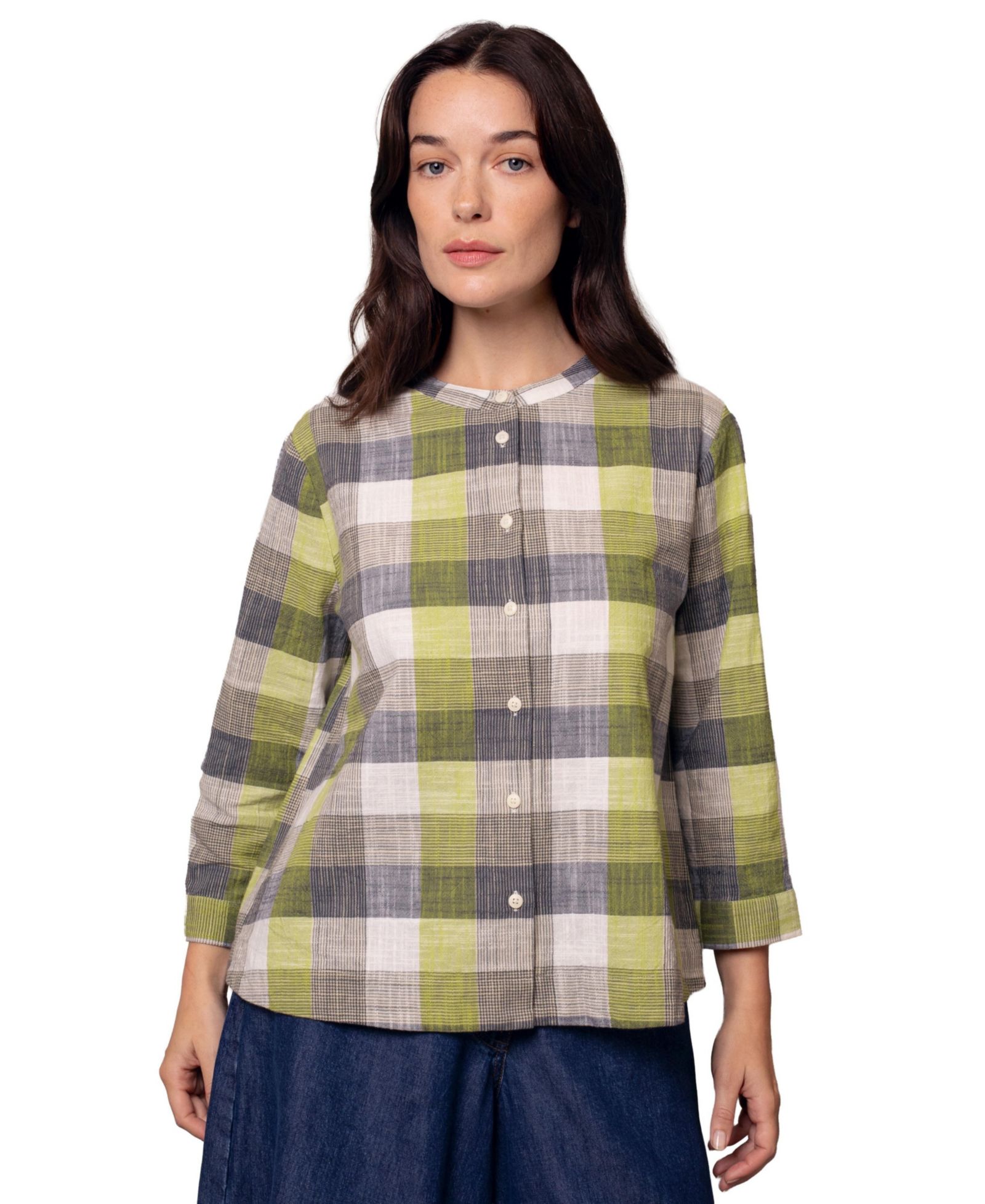 Celtic & Co. Women's Collarless Swing Blouse
