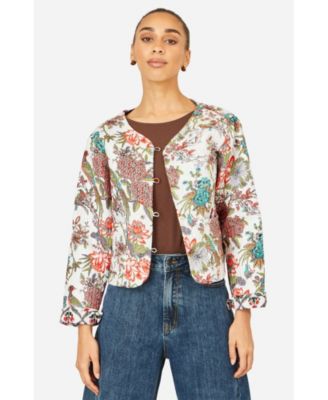 Женская стеганая куртка Yumi Print Reversible из хлопка