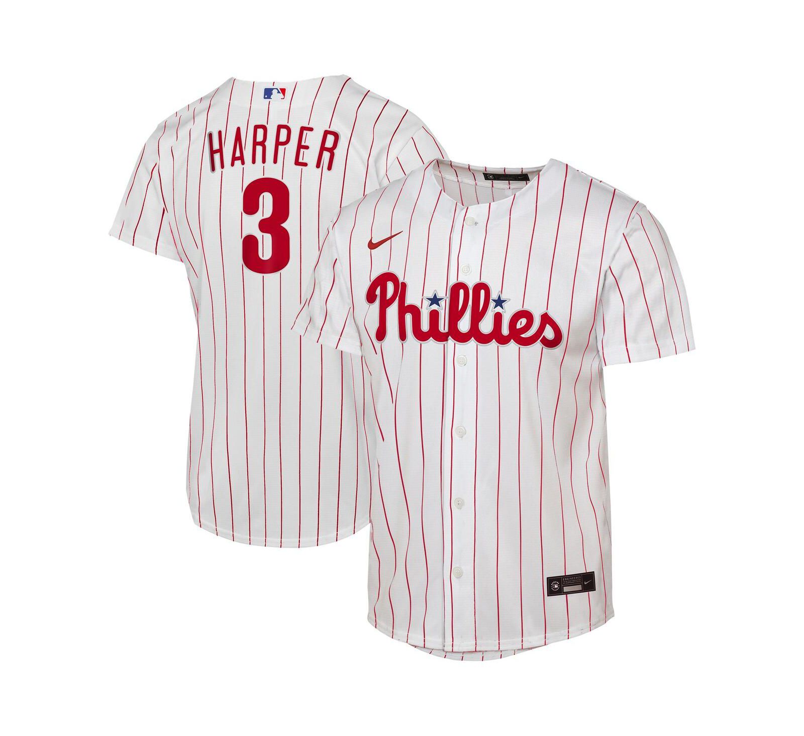 Детская джерси Nike Bryce Harper White Philadelphia Phillies Home Replica Player